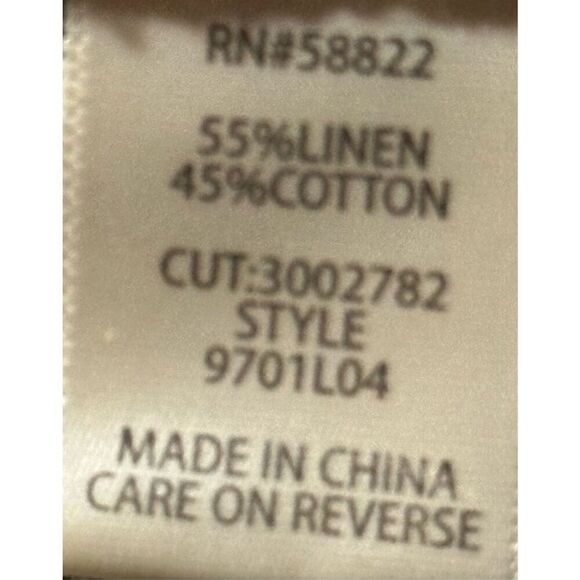 Women’s NWT Max Studio Striped Linen Blend Wide Leg Pants Size Large - Picture 7 of 7